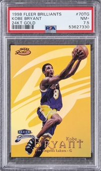 1998-99 Fleer Brilliants 24kt Gold #70TG Kobe Bryant (#14/24) - PSA NM+ 7.5